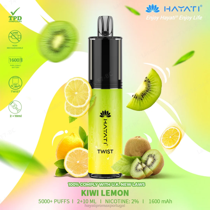 Hayati Twist descartável J4PV73 kiwi limão - Hayati Disposable Vape Hayati Twist descartável J4PV73 kiwi limão - Hayati Disposable Vape
